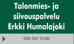 Talonmies- ja siivouspalvelu Erkki Humalajoki logo